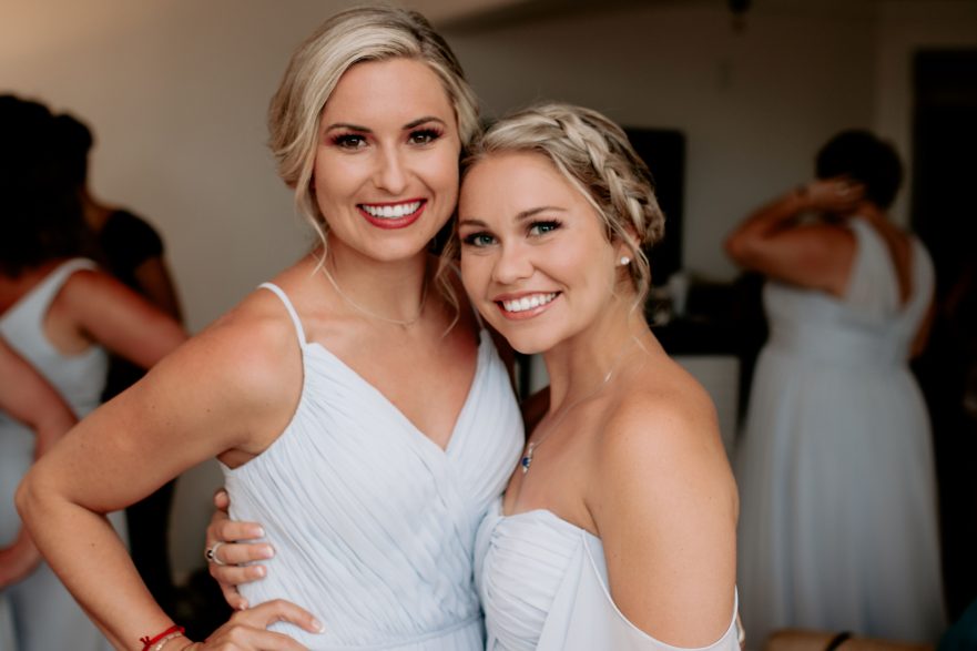 Bridesmaids makeup Bahamas wedding